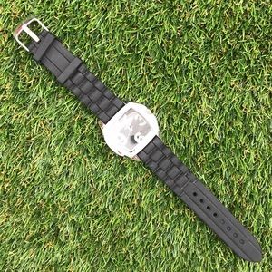 Black and Silver Geneva Watch